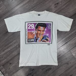 Vintage Elvis Presley T-Shirt Stamp 1992 Single Stitched Size Medium 90's